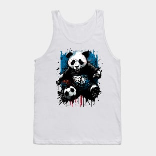 Panda Bear Sports Player Soccer Futball Football - Graphiti Art Graphic Trendy Holiday Gift Tank Top